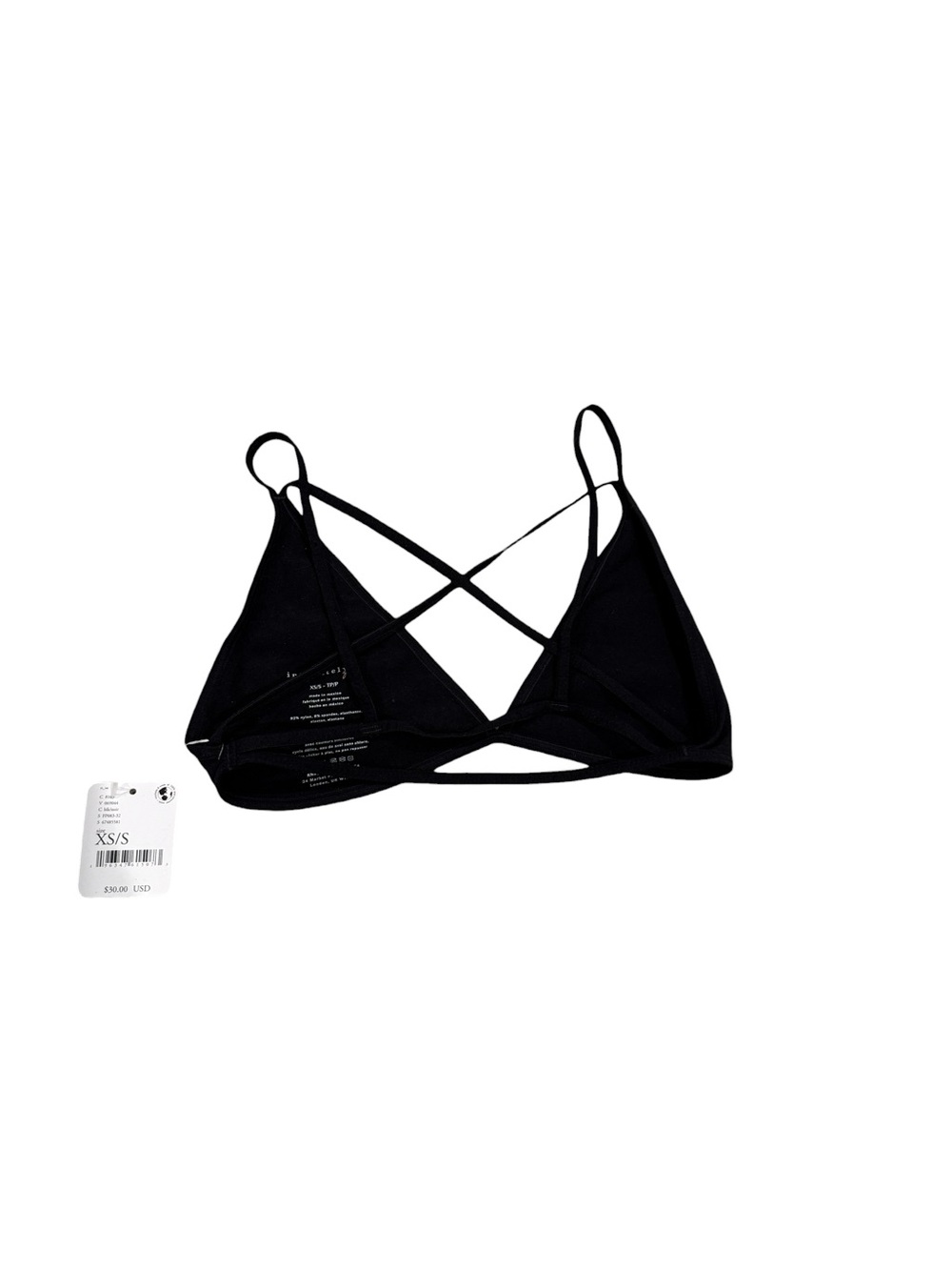 Intimately Free People Black Crisscross Triangle Bralette - Picture 4 of 7
